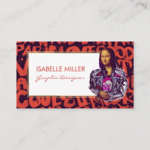 Carte De Visite Mona Lisa Punk Art                                