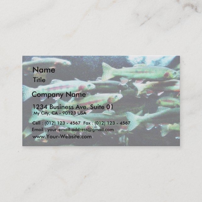 Carte De Visite Monde de la mer des truites d'or (Devant)