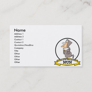 CARTE DE VISITE MONDE LE PLUS GRAND NUN CARTOON