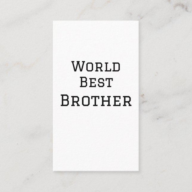 Carte De Visite Monde meilleur frère ajouter nom texte sport texte (Devant)