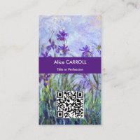 Monet - Lilac Irises / Iris Mauves - Code QR