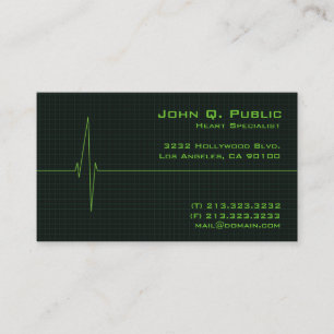 Carte De Visite Moniteur cardiaque Médicale