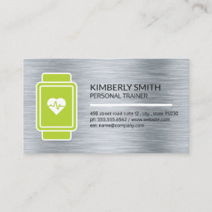 Carte De Visite Moniteur cardiaque Smart Watch   Arrière - plan mé