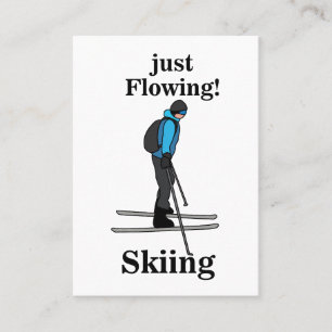 Carte De Visite Moniteur de Ski Just Flowing