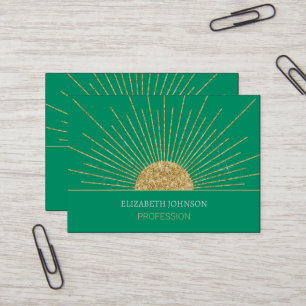 Carte De Visite Monnaie moderne Gold Sun Shine