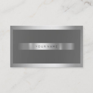 Carte De Visite Monochromatique minimal de cadre métallique