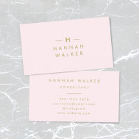 Monogram Blush | Elegant Gold Minimum
