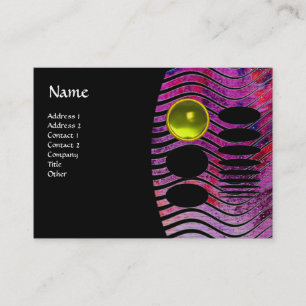 Carte De Visite MONOGRAM TECHNO ABSTRAIT toppaz jaune