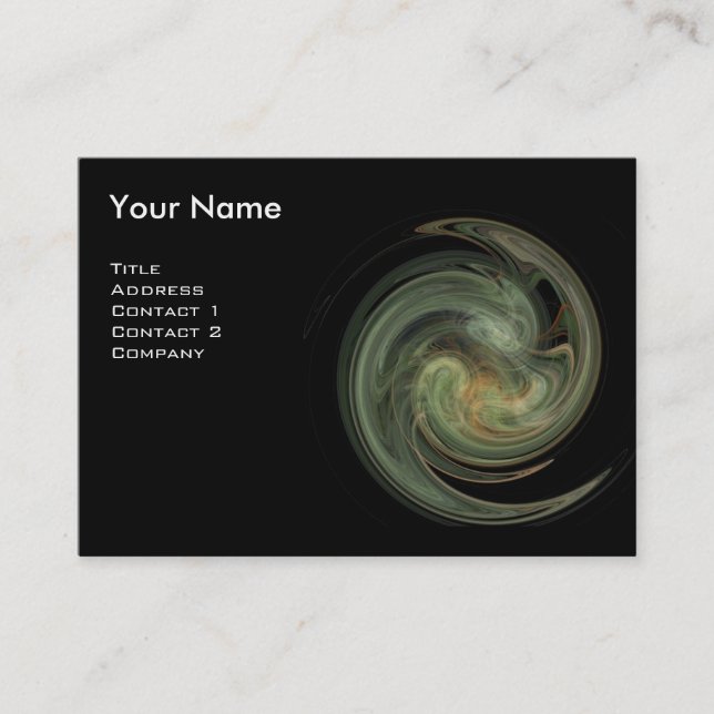 Carte De Visite MONOGRAM VORTEX CLAIR Vibrant noir gris jaune (Devant)