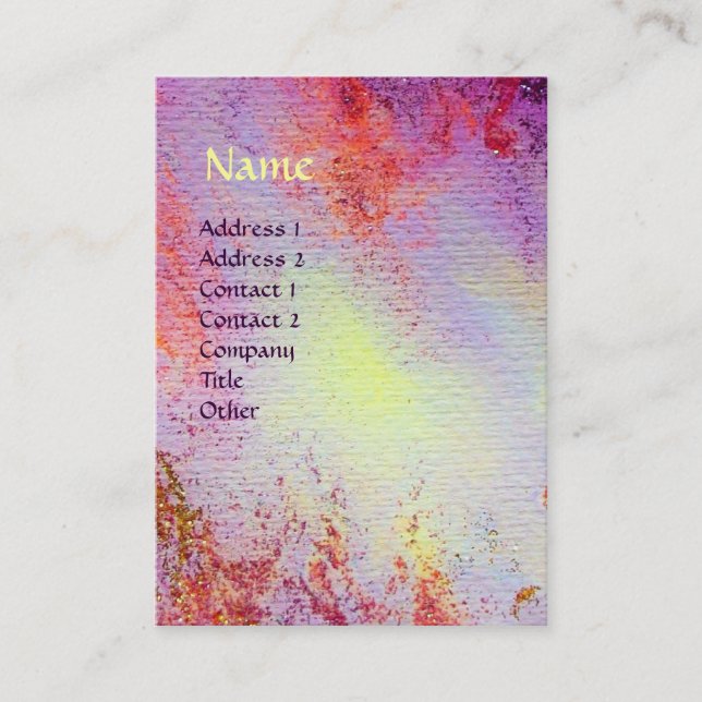 CARTE DE VISITE MONOGRAMME ABSTRAIT DES EAUX MAGIQUES D'OR (Devant)