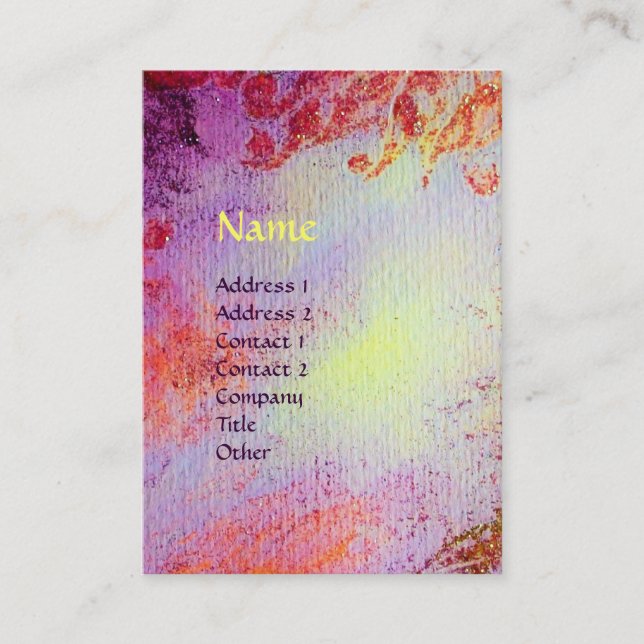 CARTE DE VISITE MONOGRAMME ABSTRAIT DES EAUX MAGIQUES D'OR (Devant)