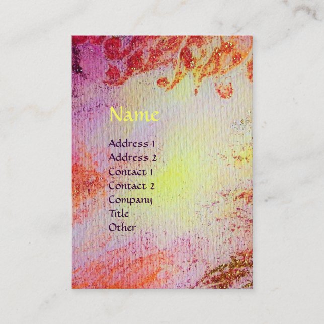 CARTE DE VISITE MONOGRAMME ABSTRAIT DES EAUX MAGIQUES D'OR (Devant)