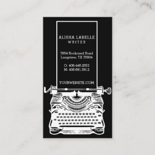 Carte De Visite Monogramme antique noir et blanc vintage de