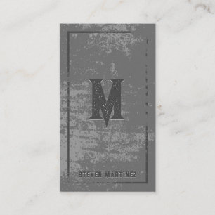 Carte De Visite Monogramme   Arrière - plan de Grunge en détresse