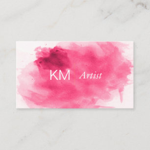 Carte De Visite Monogramme   Artiste aquarelle