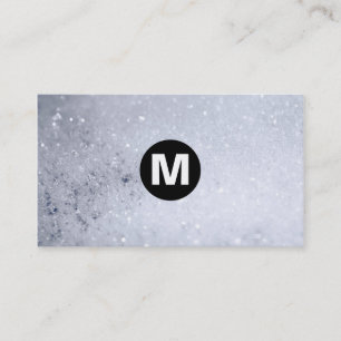 Carte De Visite Monogramme au centre - Bulles de savon