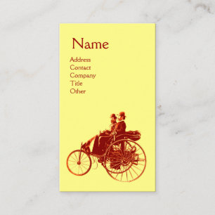 Carte De Visite MONOGRAMME AUTOMOGRAMME Brown Jaune Kraft