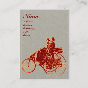 Carte De Visite MONOGRAMME AUTOMOGRAMME RÉPARATION AUTO Brown Gray