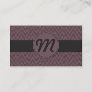 Carte De Visite Monogramme avec texture (violet)