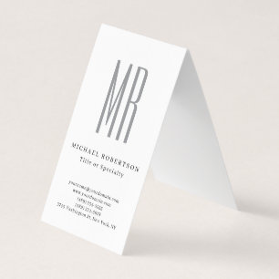 Carte De Visite Monogramme Classique Professionnel Minimaliste Sim