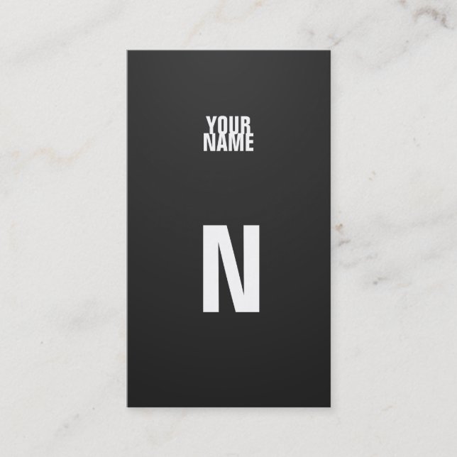 Carte De Visite Monogramme condensé (Devant)