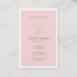 Carte De Visite Monogramme créatif tendance Design Sleek Plain Lux