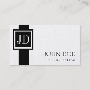 Carte De Visite Monogramme d'avocat de mandataire - en-tête de