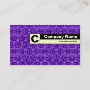 Carte De Visite Monogramme de bord - Motif géométrique violet