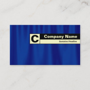 Carte De Visite Monogramme de bord - Rideau bleu