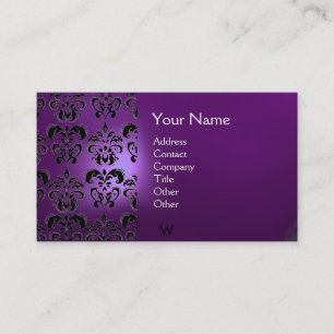 Carte De Visite MONOGRAMME DE DOMMASQUES CIRE violet