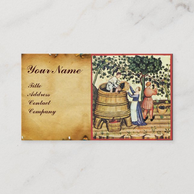 CARTE DE VISITE MONOGRAMME DE GRAINE ANTIQUE VINEYARD HARVEST WAX  (Devant)