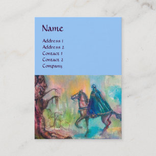 Carte De Visite MONOGRAMME DE LA TEMPÉRATURE Bleu