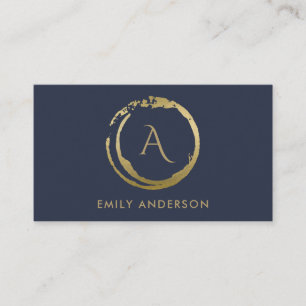 CARTE DE VISITE MONOGRAMME DE LOGO DE LA BROUILLE D'OR DE LA MARIN