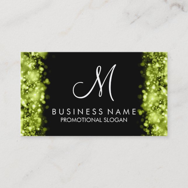 Carte De Visite Monogramme de lumière simple à lèvres (Devant)