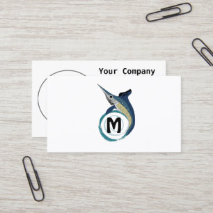 Carte De Visite Monogramme de saut d'espadon