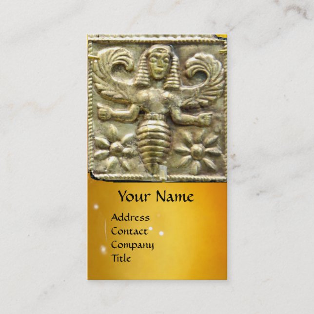 CARTE DE VISITE MONOGRAMME DE SCEAU EN CIRE GREC HONEY BEE GODDESS (Devant)