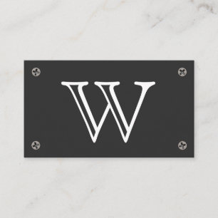 Carte De Visite Monogramme de type de série Vis métalliques