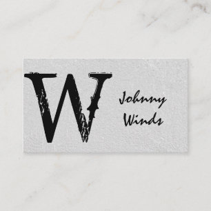 Carte De Visite Monogramme de type grand et grunge
