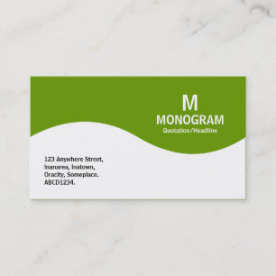 Carte De Visite Monogramme demi-vague - Vert 669900