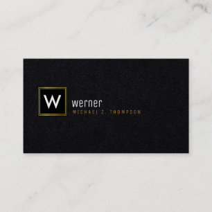 Carte De Visite monogramme d'entreprise classique sur la prime noi