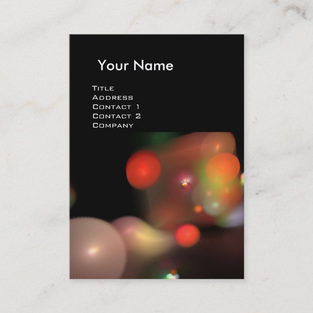 Carte De Visite MONOGRAMME DES BULLES QUANTUM Rouge vibre (Devant)