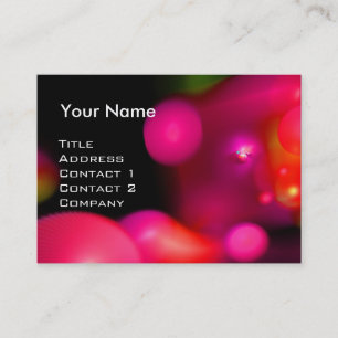 Carte De Visite MONOGRAMME DES BULLES QUANTUM Rouge vibre