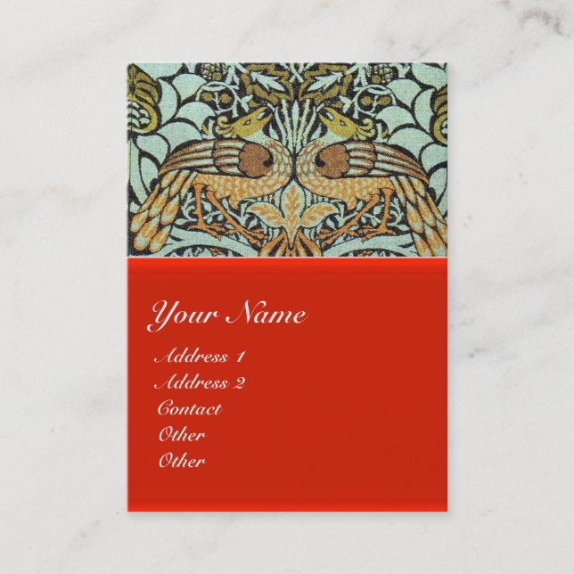 CARTE DE VISITE MONOGRAMME DES FLEURS, DES COQUES DE PAIX ET DES D (Devant)