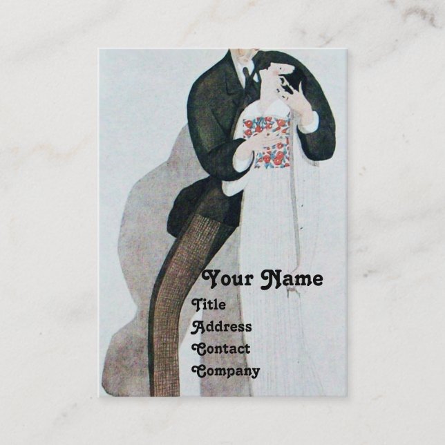 CARTE DE VISITE MONOGRAMME DU MARIAGE DU MARI ET DE LA MARIÉE ROMA (Devant)