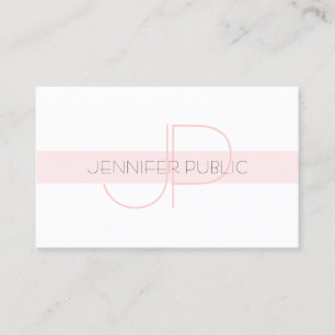 Carte De Visite Monogramme élégant Design simple Luxe Moderne Plai