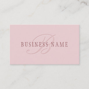 Carte De Visite Monogramme élégant Or Rose
