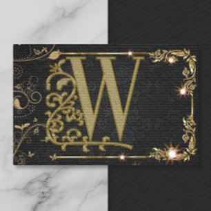 Carte De Visite Monogramme Élégant Professionnel