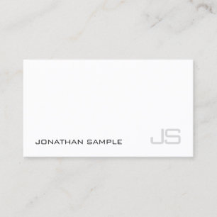 Carte De Visite Monogramme élégant tendance Plain Design moderne L