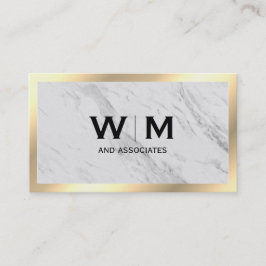 Carte De Visite Monogramme Executive Gold Frame