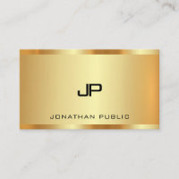 Monogramme Faux Gold Modern Professional Luxe